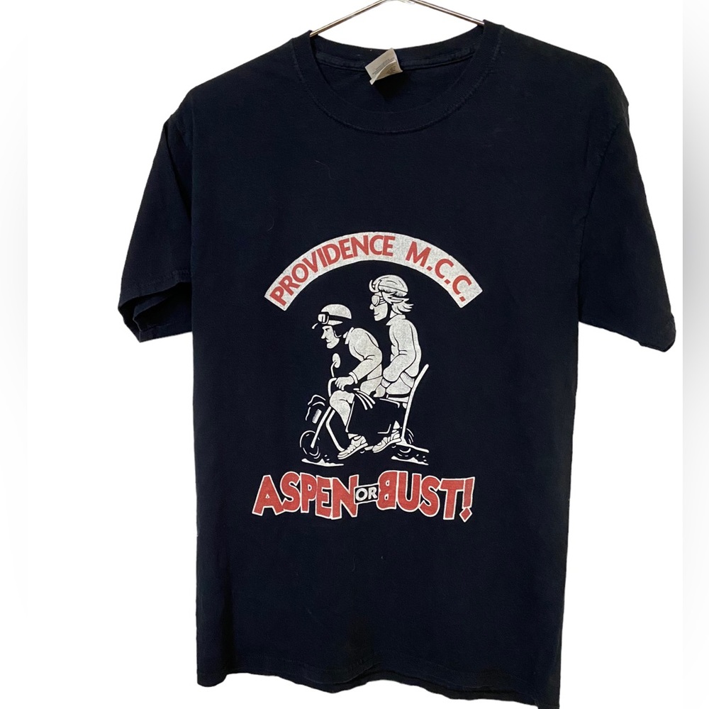 Vintage 90s Dumb and Dumber Providence MCC Aspen or Bust Men’s M T-Shirt RARE